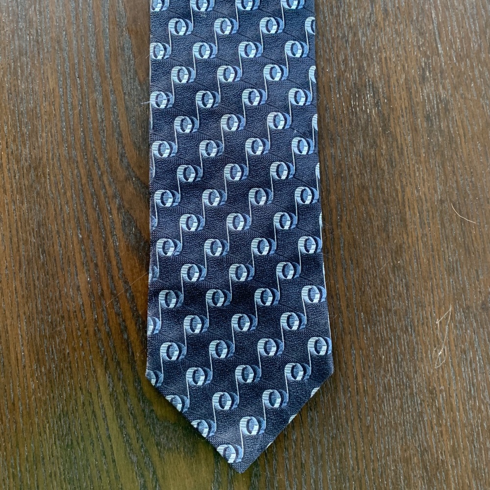 Ermenegildo Zegna 100% Silk Geometric Tie - Picture 3 of 5